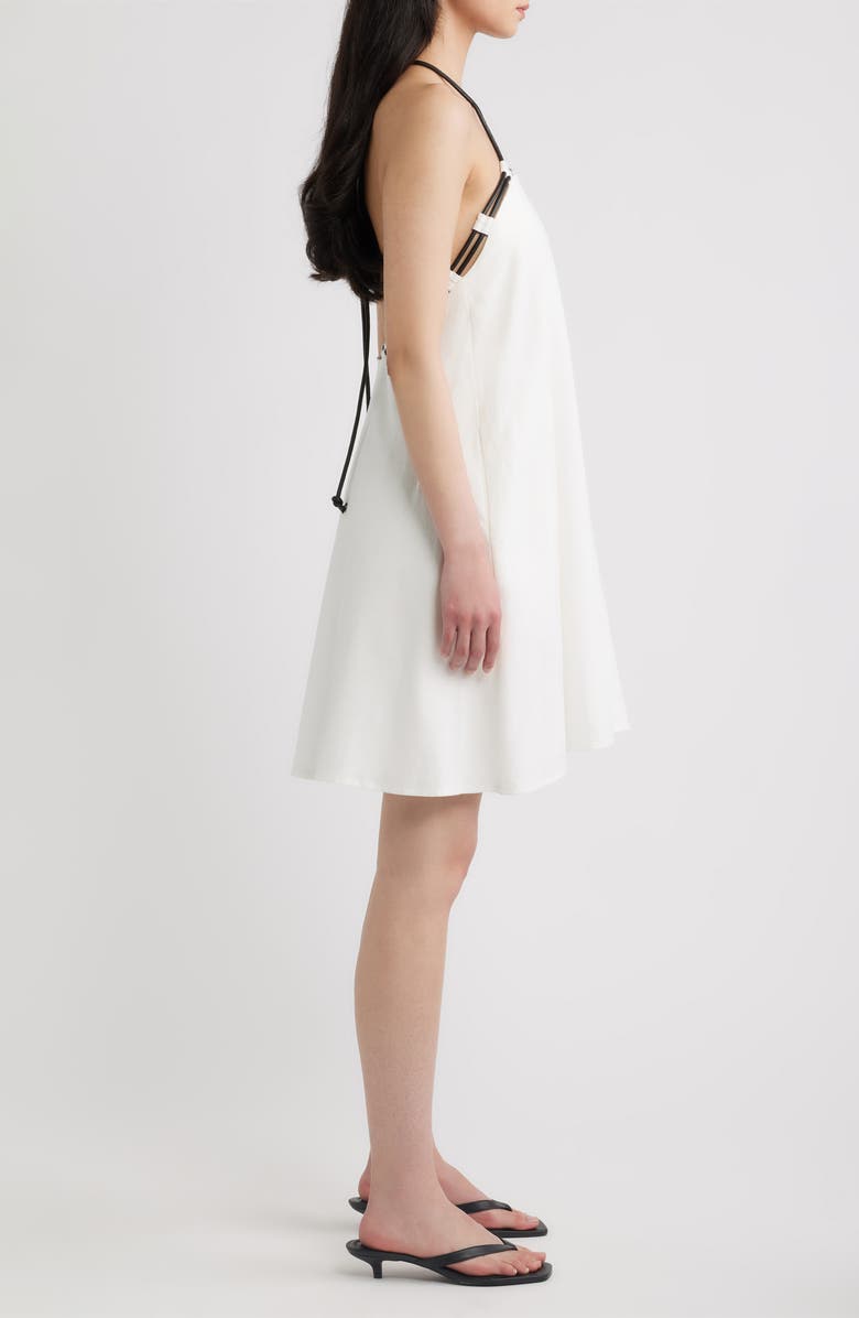 A.REN Phoenix Halter Minidress, Alternate, color, Off White