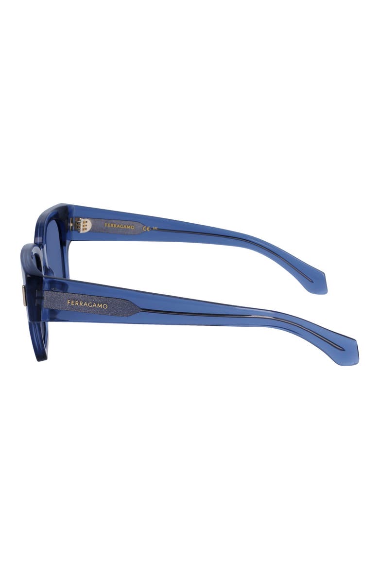 Rivets 52mm Square Sunglasses, Alternate, color, TRANSPARENT BLUE