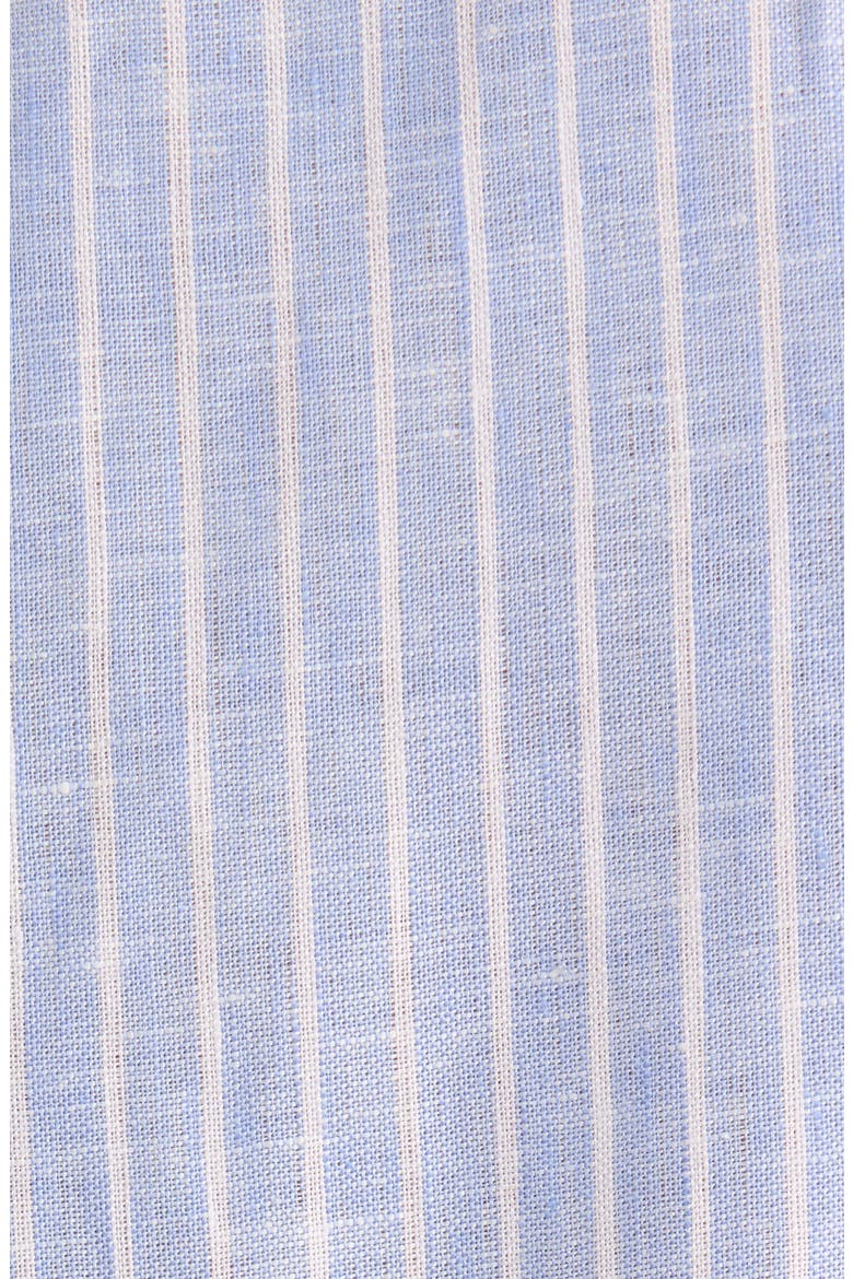 Tattersall Stripe Linen Button-Up Shirt, Alternate, color, BLUE MULTI/ WHITE