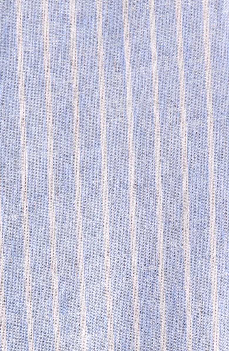 Ralph Lauren Purple Label Tattersall Stripe Linen Button-Up Shirt, Alternate, color, Blue Multi/ White