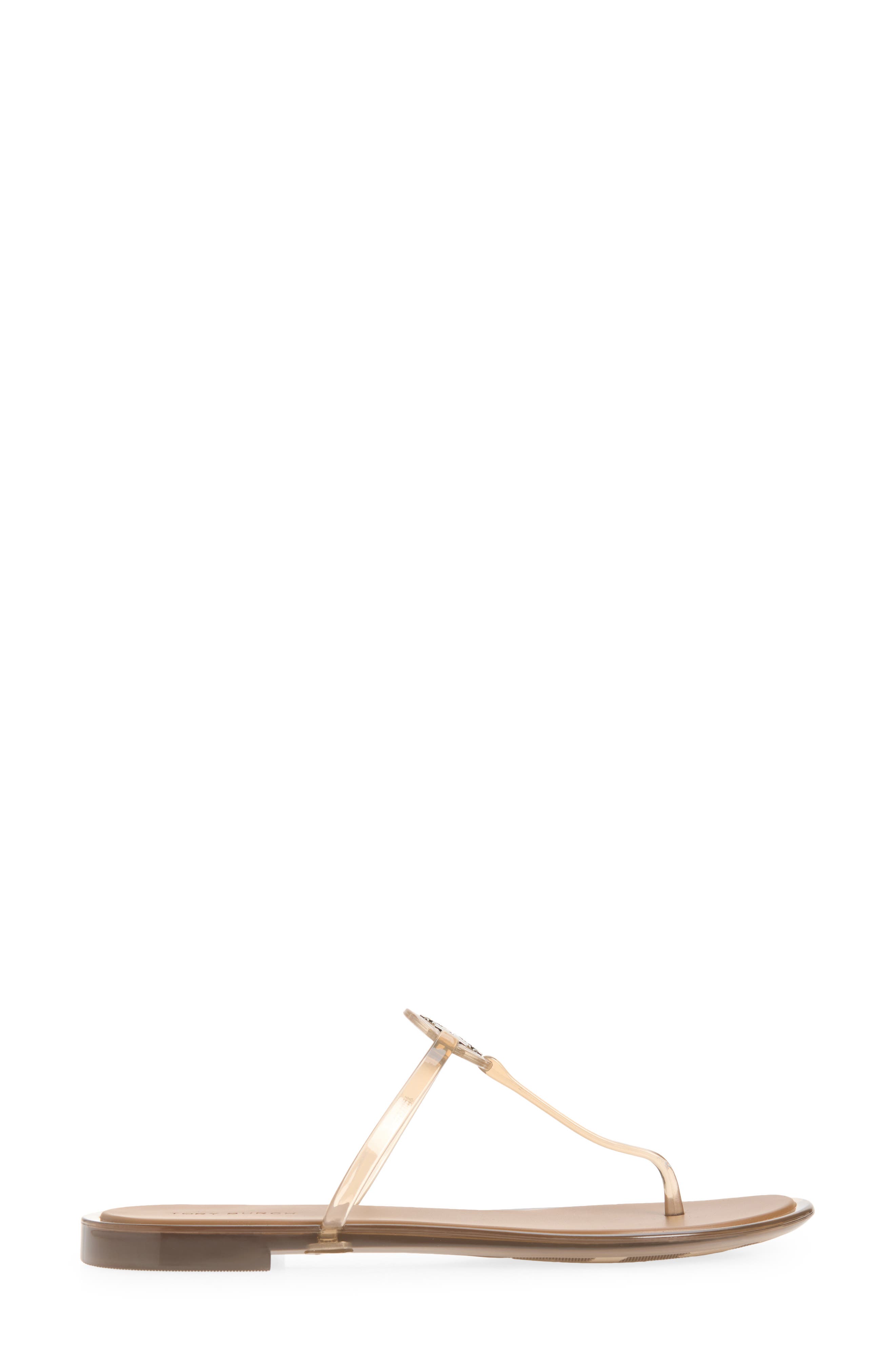 Mini Miller Jelly Thong Sandal, Alternate, color, TRANSPARENT ALMOND FLOUR