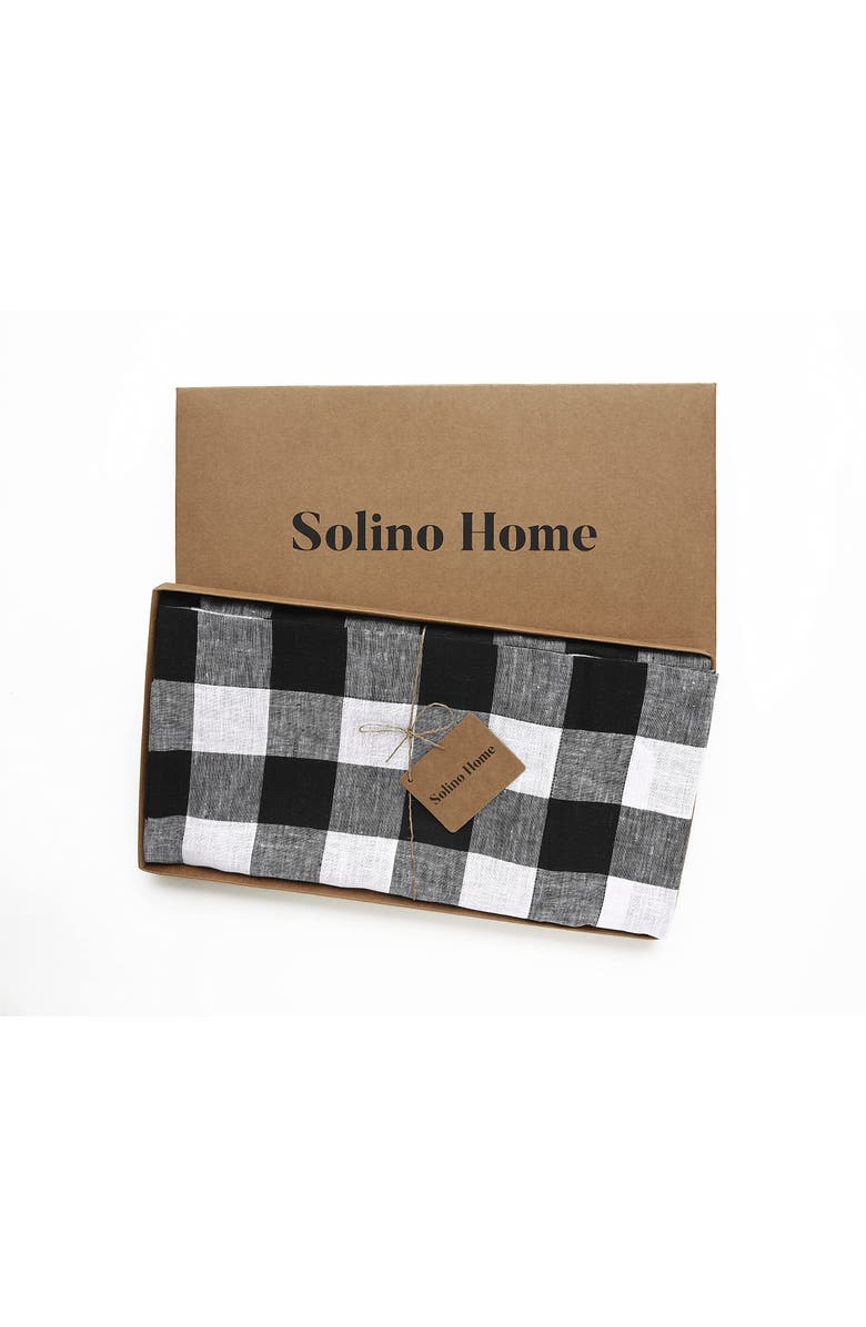 Solino Home Linen Tablecloth - Buffalo Check, Alternate, color, Black And White