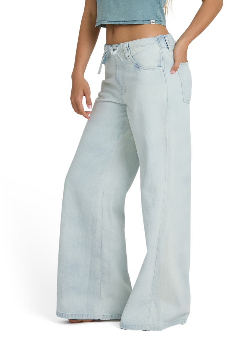 Jade Saltwashed Tie Waist Jeans, Alternate, color, BLUE MIST