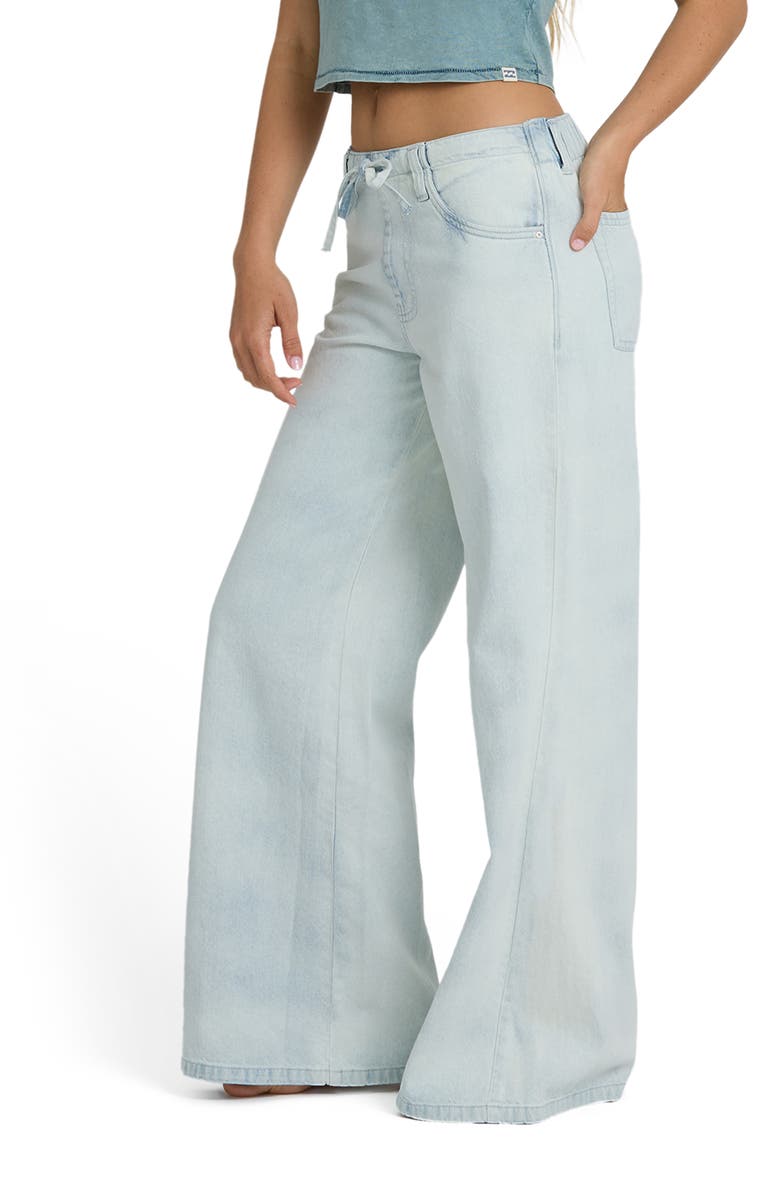 Billabong Jade Saltwashed Tie Waist Jeans, Alternate, color, 