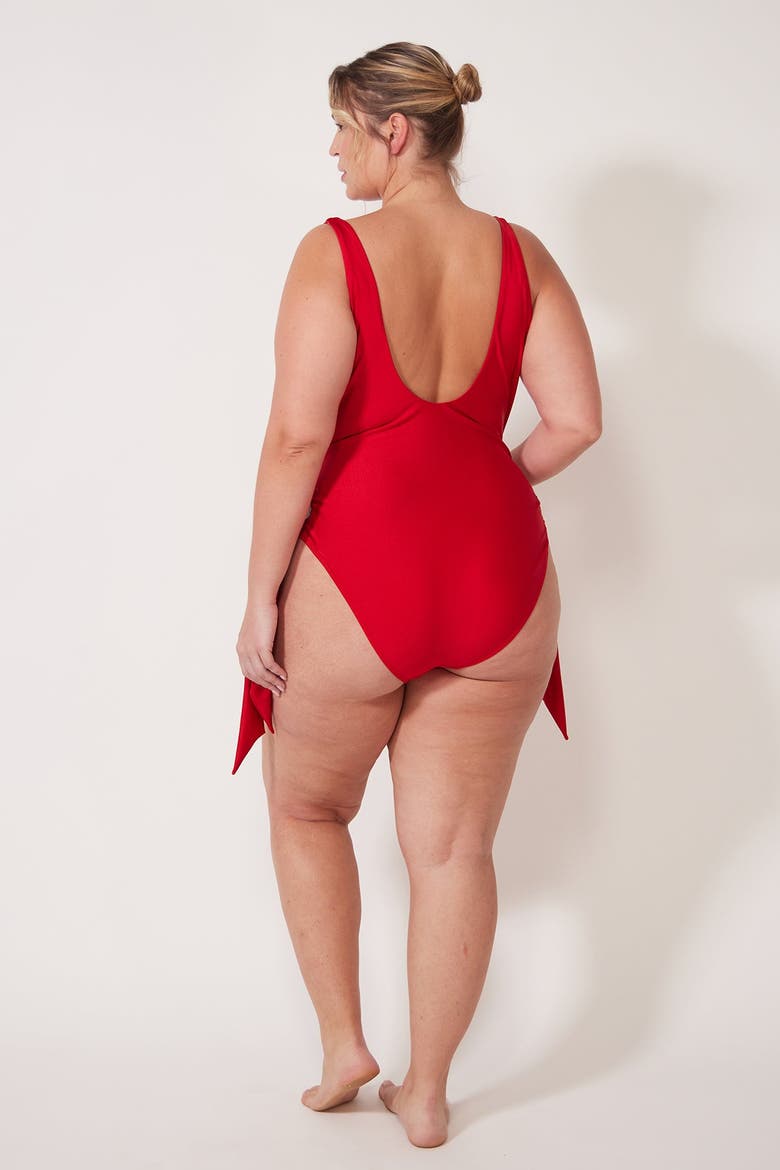 Andi One-Piece Swimsuit, Alternate, color, Crimson