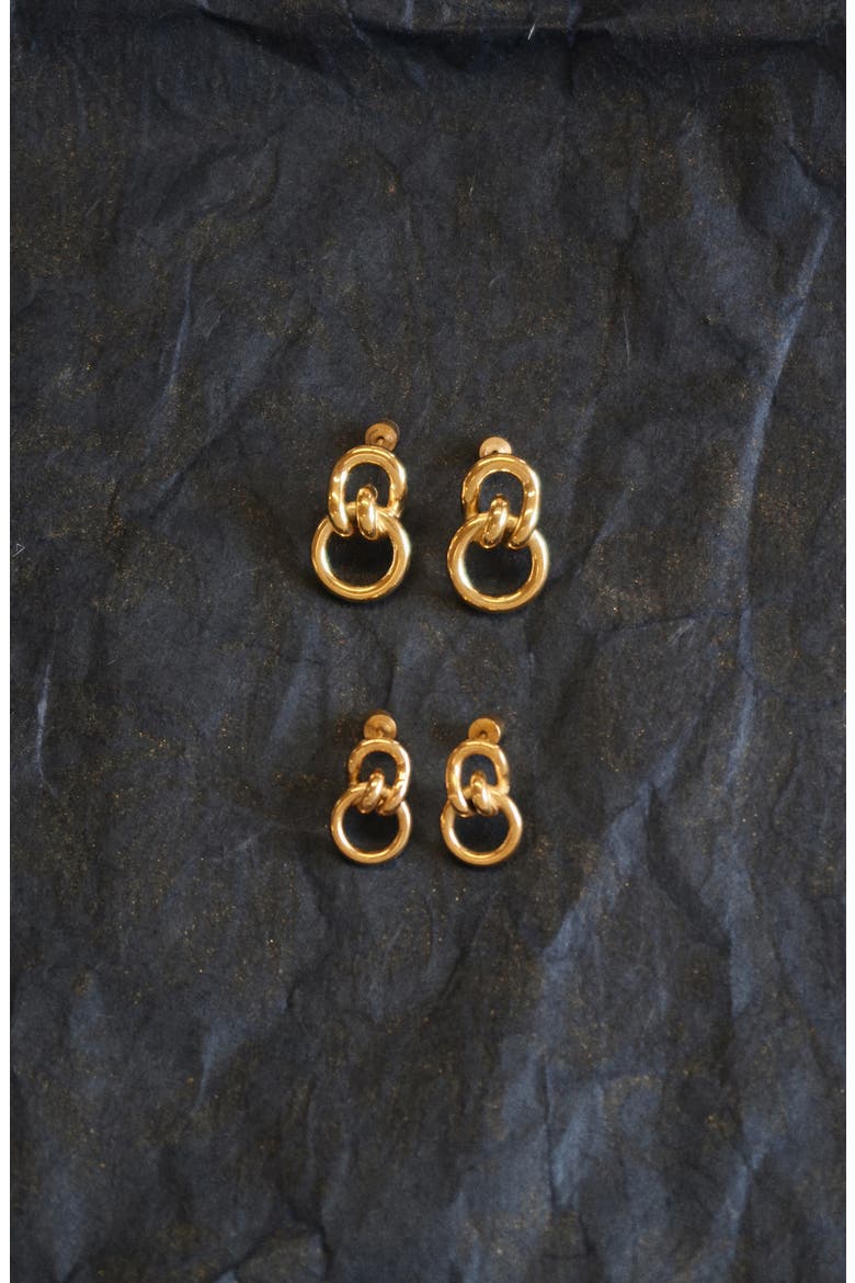 Lasso Earrings, Alternate, color, Gold