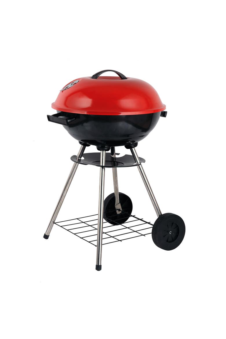 BB-1701 17" Portable Charcoal BBQ Grill, Red, Main, color, Red