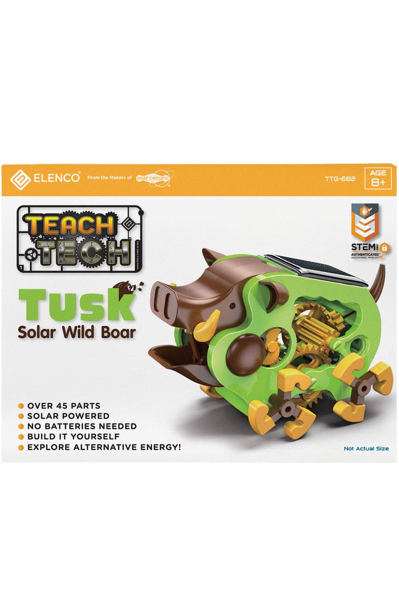 Teach Tech Tusk Wild Boar Solar Robot Crawler, Alternate, color, Multicolored