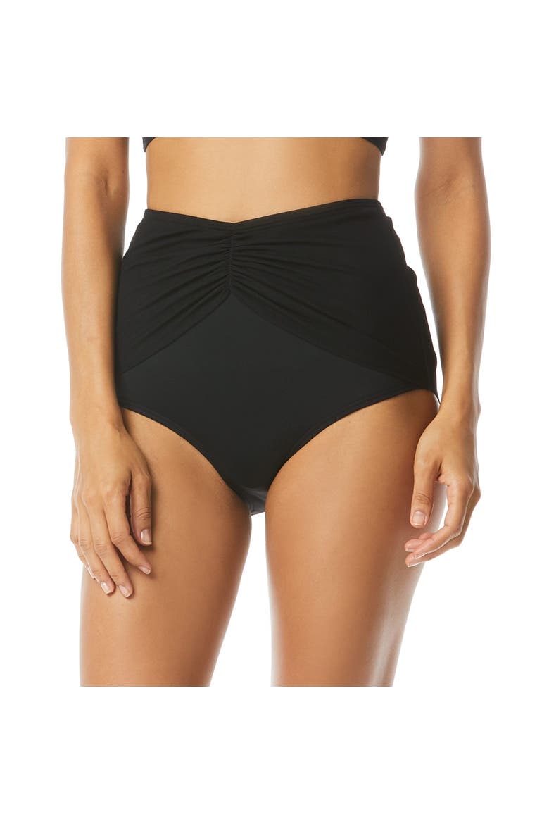 Diva High Waist Swim Bottom, Main, color, Cast-Black