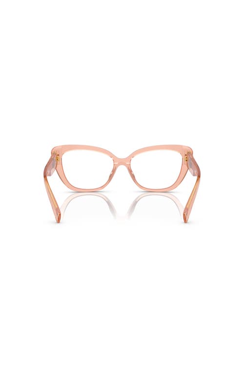 Miu Miu 53mm Cat Eye Optical Glasses In Pink