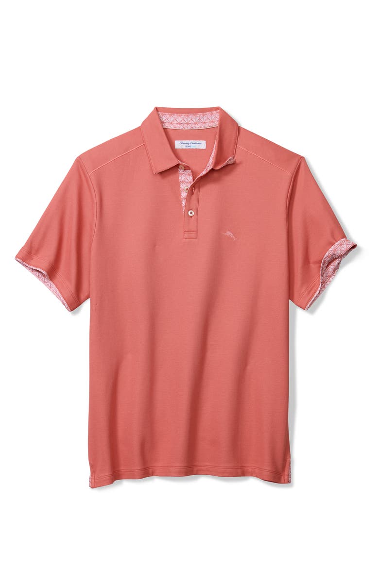 Etched Geo 5 O'Clock Polo, Alternate, color, RED GINGER