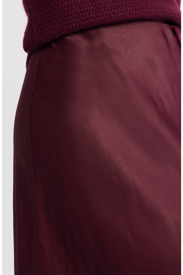 Bias Cut Satin Skirt, Alternate, color, BURGUNDY ROYALE