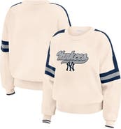 WEAR by Erin Andrews Women's WEAR by Erin Andrews  Cream New York Yankees Stripe Pullover Sweater