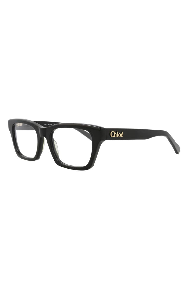 Chloé 51mm Square Optical Glasses, Alternate, color, 