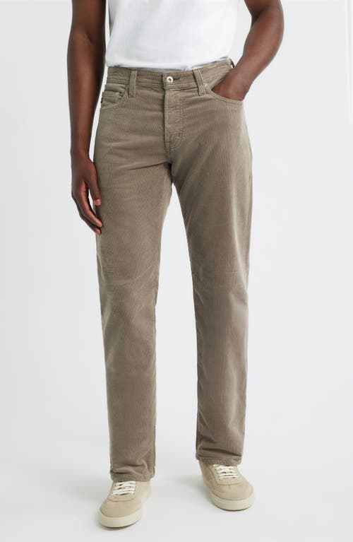 AG Protégé Corduroy Straight Leg Pants in Industrial Taupe 