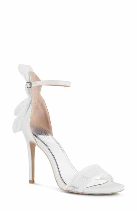 LONDON RAG Delancy Lace Bow Satin Stiletto Sandal
