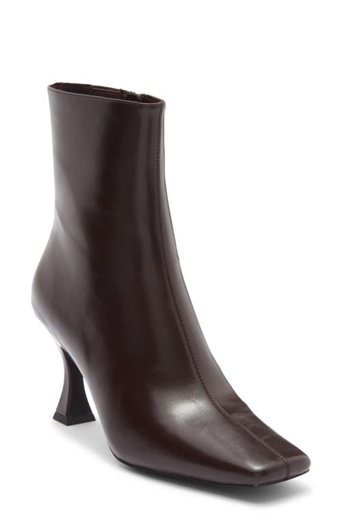 Jeffrey Campbell Chekmat Square Toe Bootie In Brown
