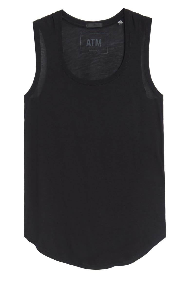 'Sweetheart' Modal Tank, Main, color, BLACK