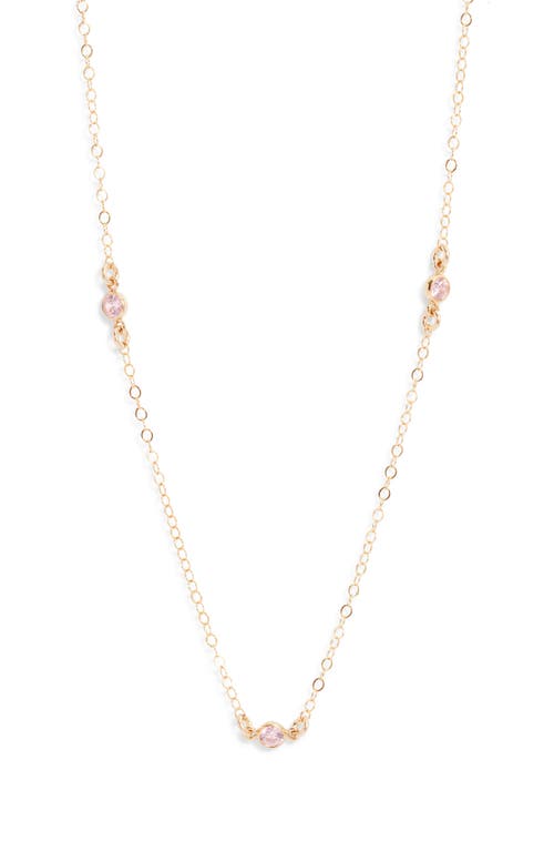 Set & Stones Birthstone Station Necklace In Gold