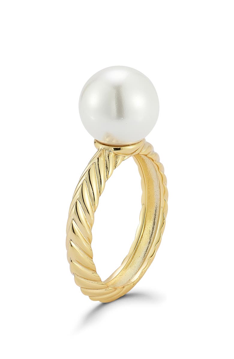 SPHERA MILANO 10mm Cultured Pearl Ring, Alternate, color, Gold