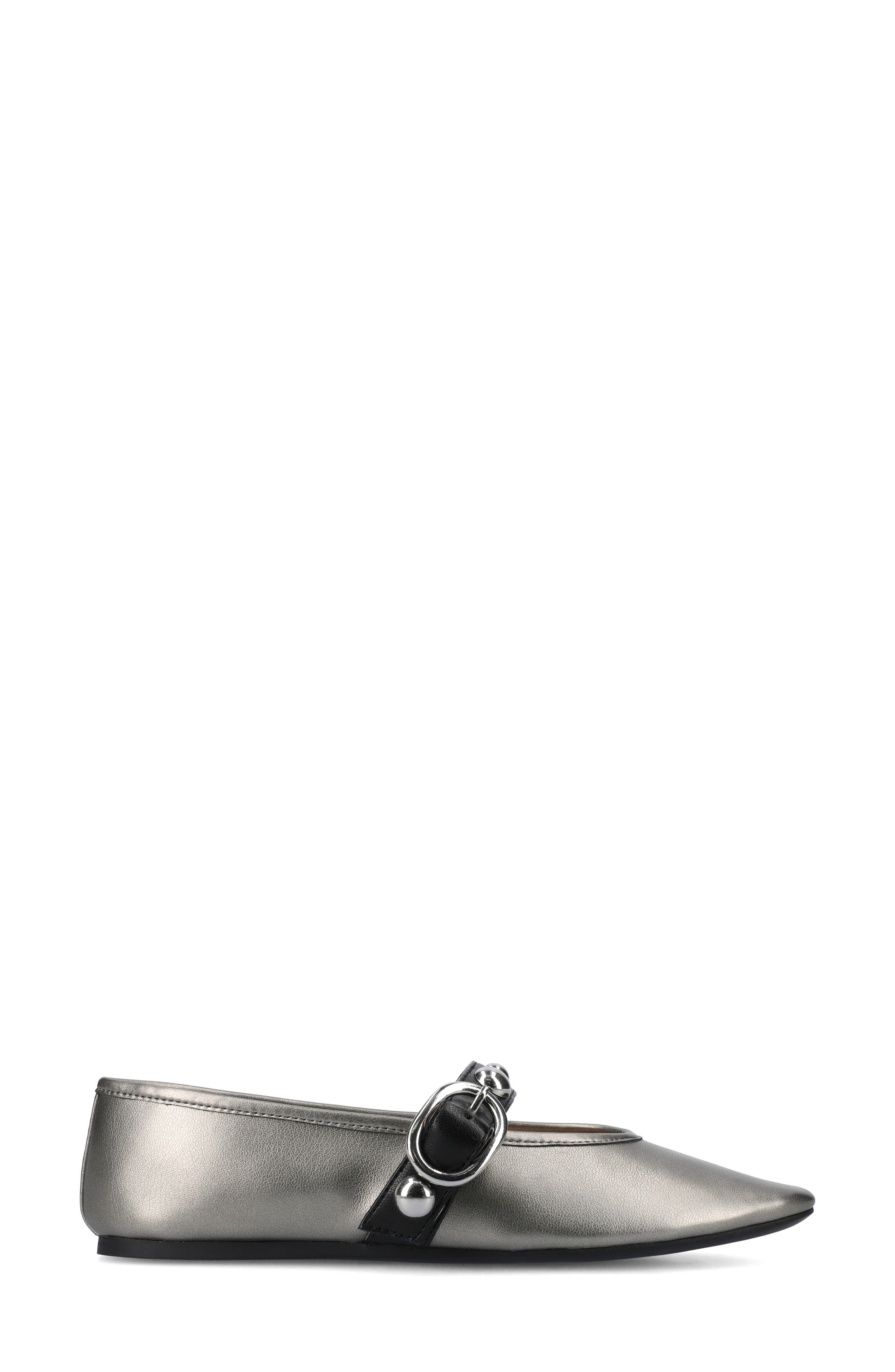 Naveah Studded Ballet Flat, Alternate, color, PEWTER