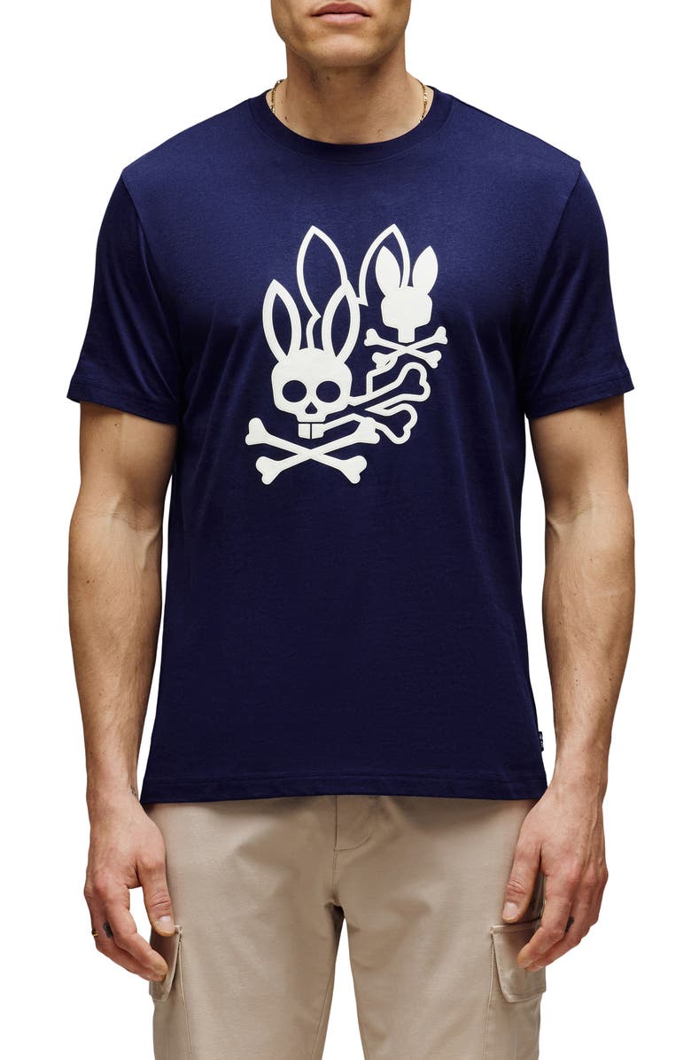 Psycho Bunny Aussie Appliqué Graphic T-Shirt, Main, color, Evening Blue
