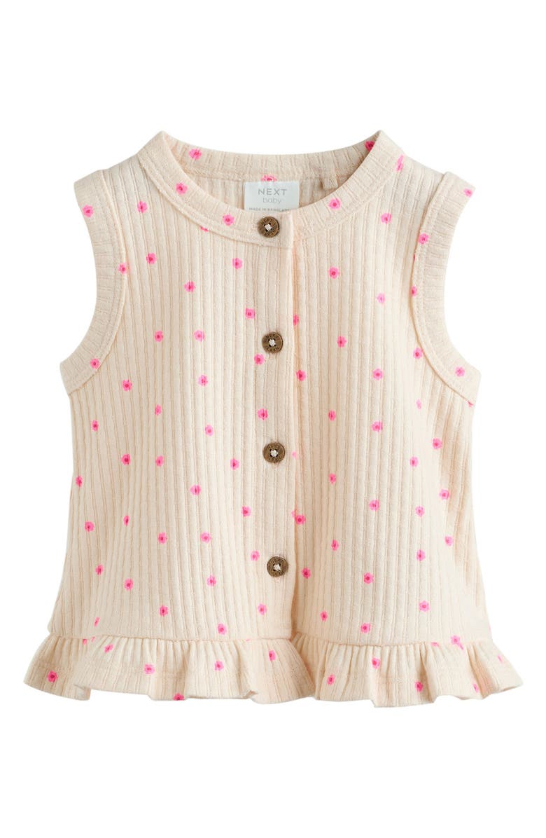 NEXT Kids' Ribbed Vest & Pants Set, Alternate, color, Pink