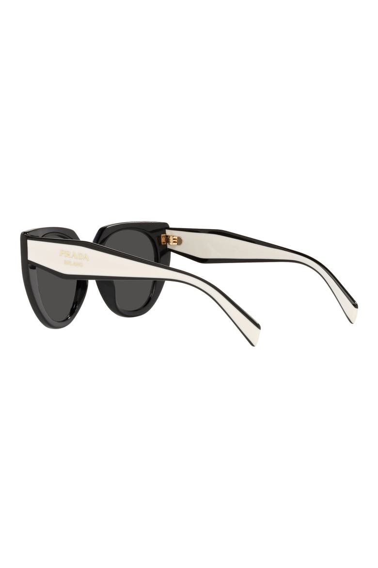 53mm Cat Eye Sunglasses, Alternate, color, BLACK