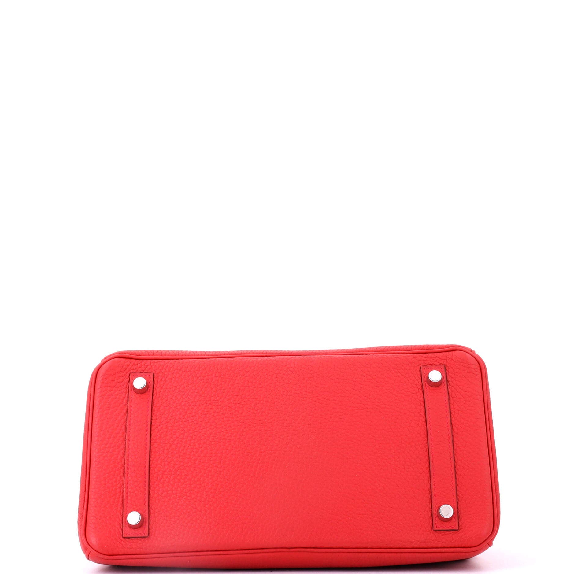 Pre-Owned Hermes Birkin Handbag Red Togo with Palladium Hardware 30, Alternate, color, Geranium