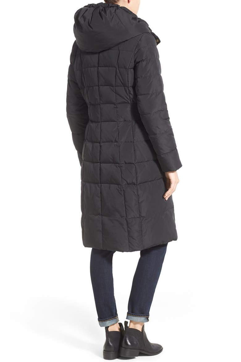 Cole Haan Bib Insert Down & Feather Fill Coat, Alternate, color, BLACK