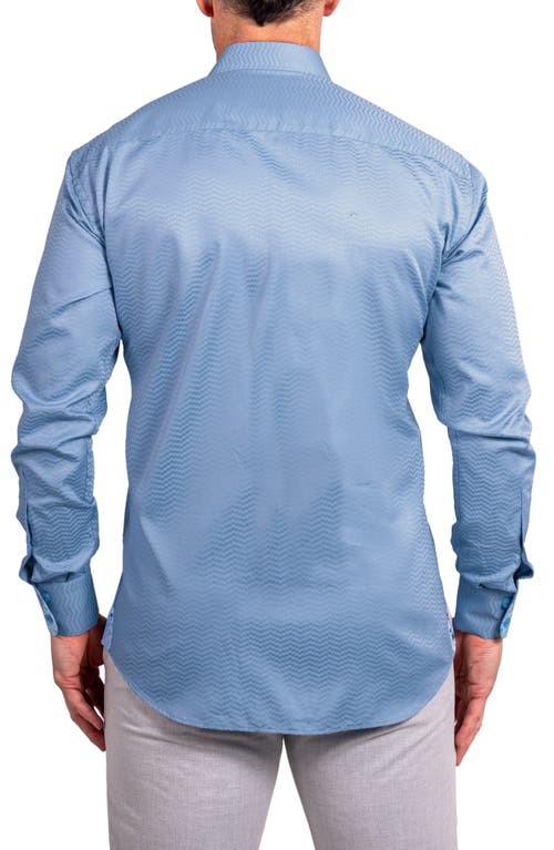 Maceoo Einstein Ascension Contemporary Fit Button-up Shirt In Blue