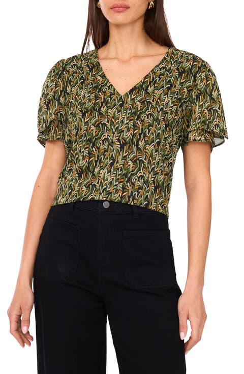 売れ筋商品|||ヴィンスカムート カットソー トップス レディース Plus Size Printed Peasant Blouse Rich Black ヴィンスカムート カットソー トップス レディース Plus Size