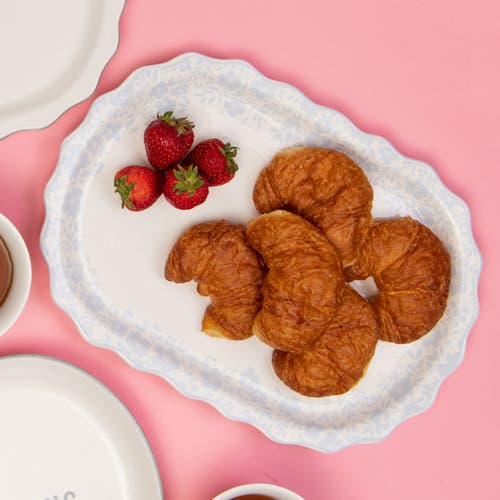 Totalee Gift Regency Floral Platter Ceramic White In Multi