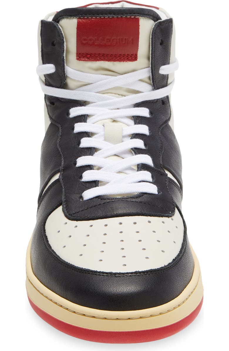 Collegium Pillar Destroyer High Top Sneaker, Alternate, color, White/Black/Red