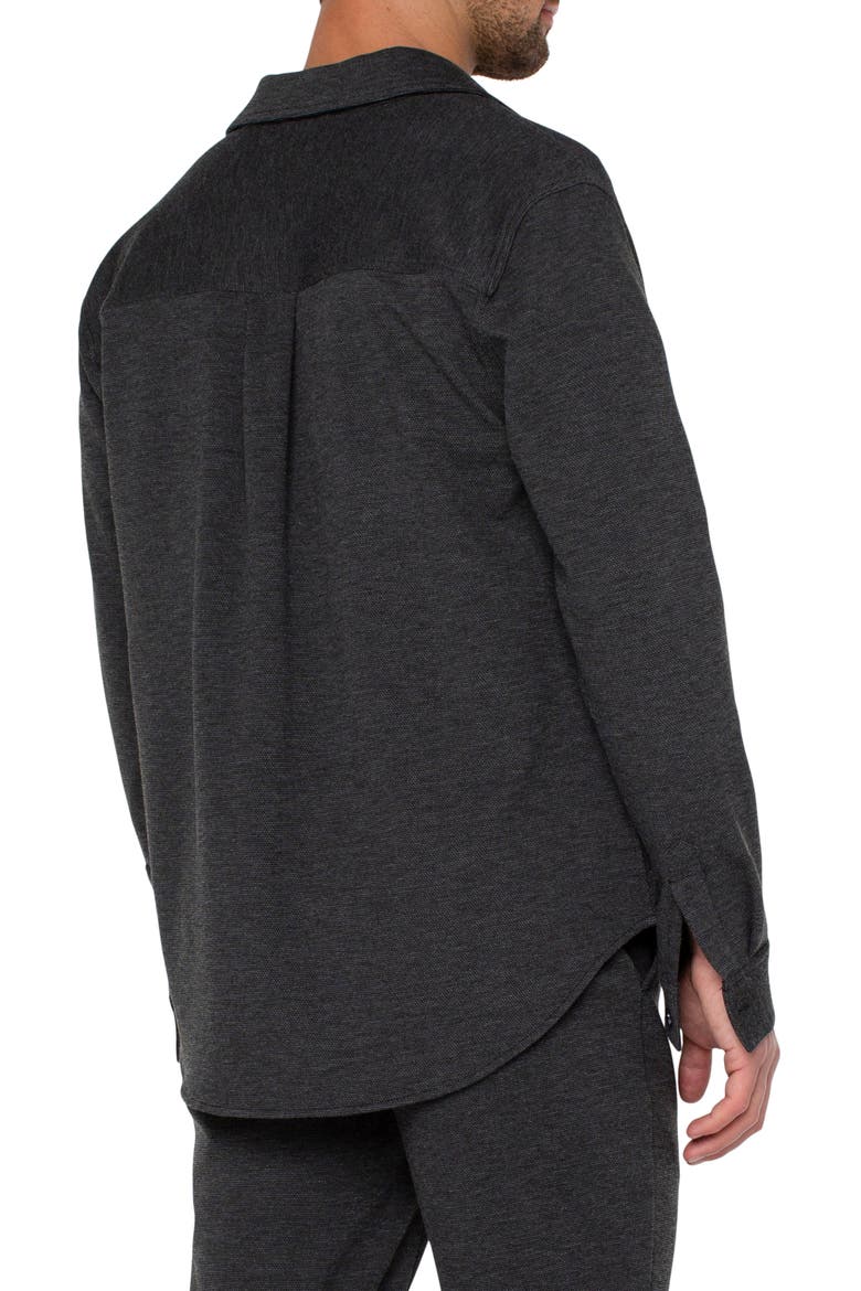 Easy Stretch Overshirt, Alternate, color, HEATHER CHARCOAL