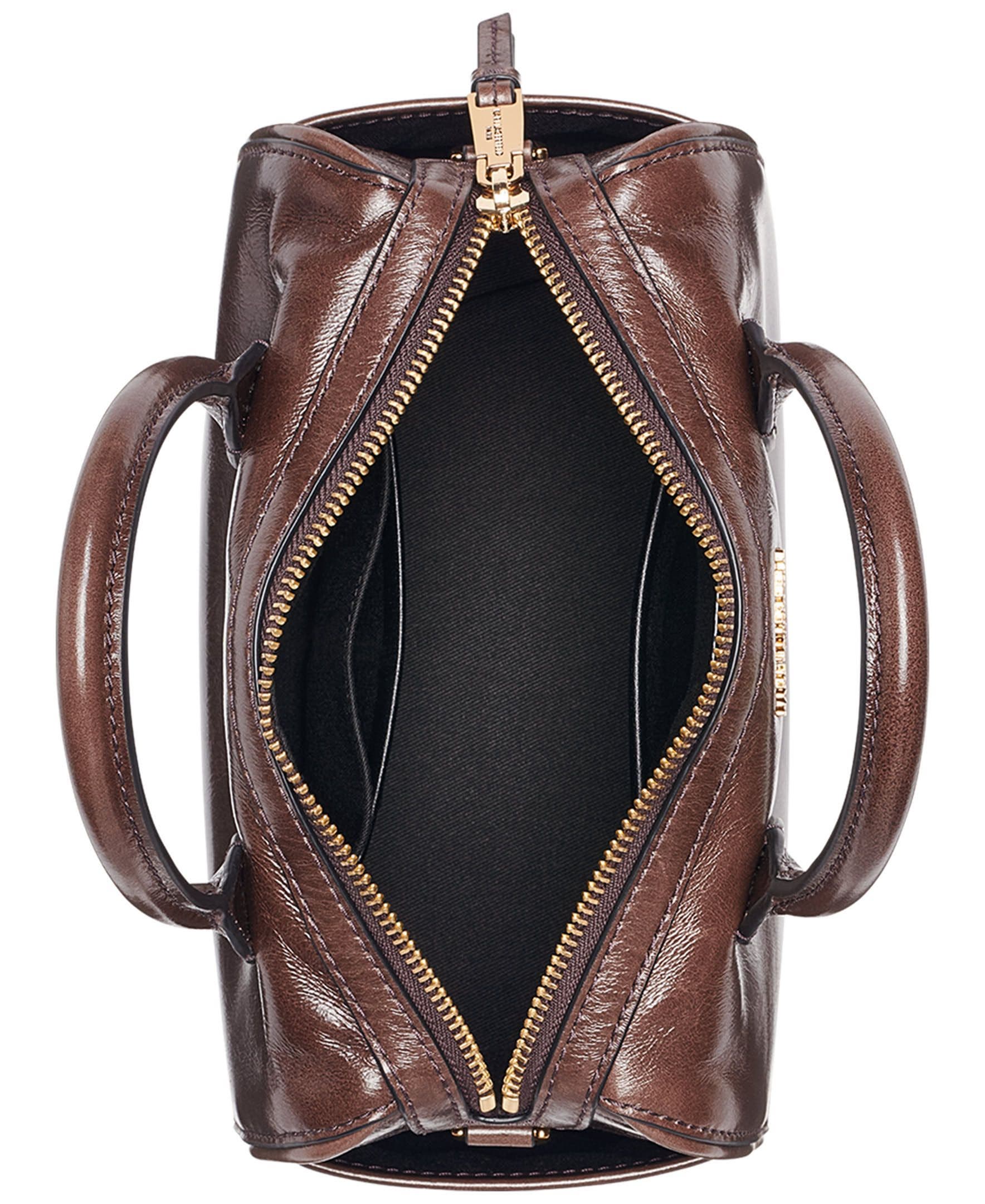 Perette Burnished Barrel Crossbody Bag, Alternate, color, Espresso