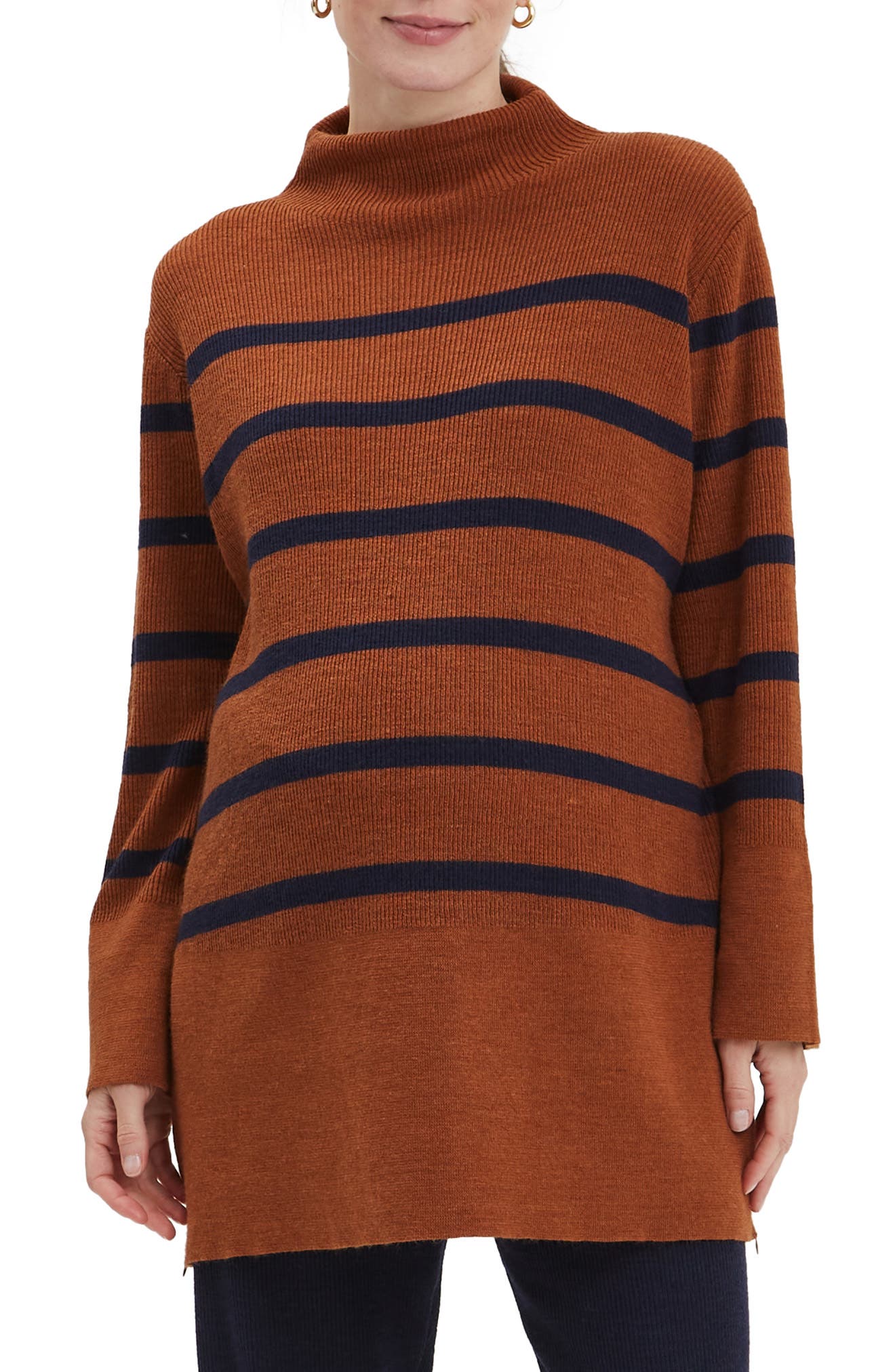 selected BROWN NAVY STRIPE
