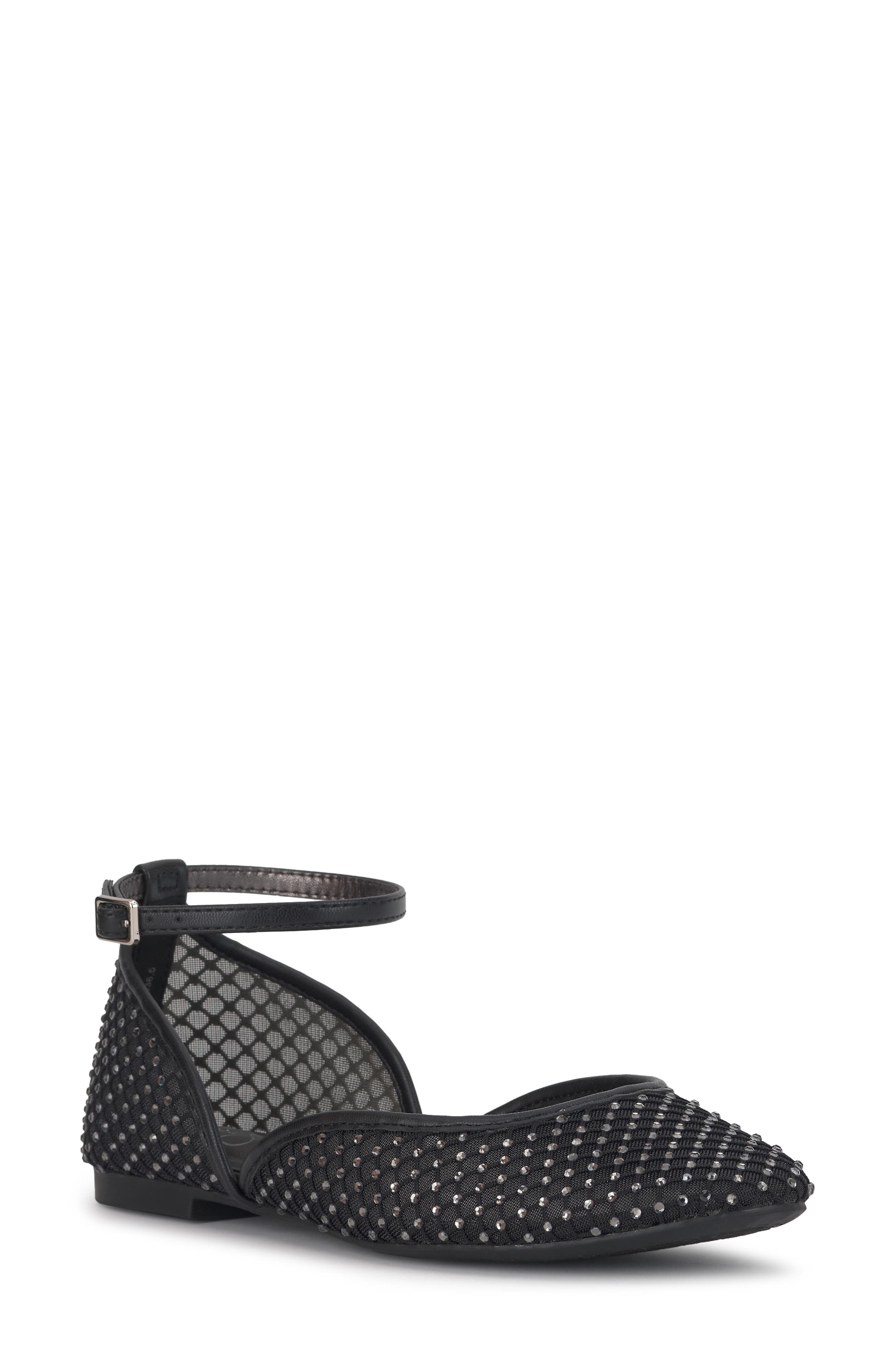 Jessica Simpson Laelli Ankle Strap Flat, Main, color, Black