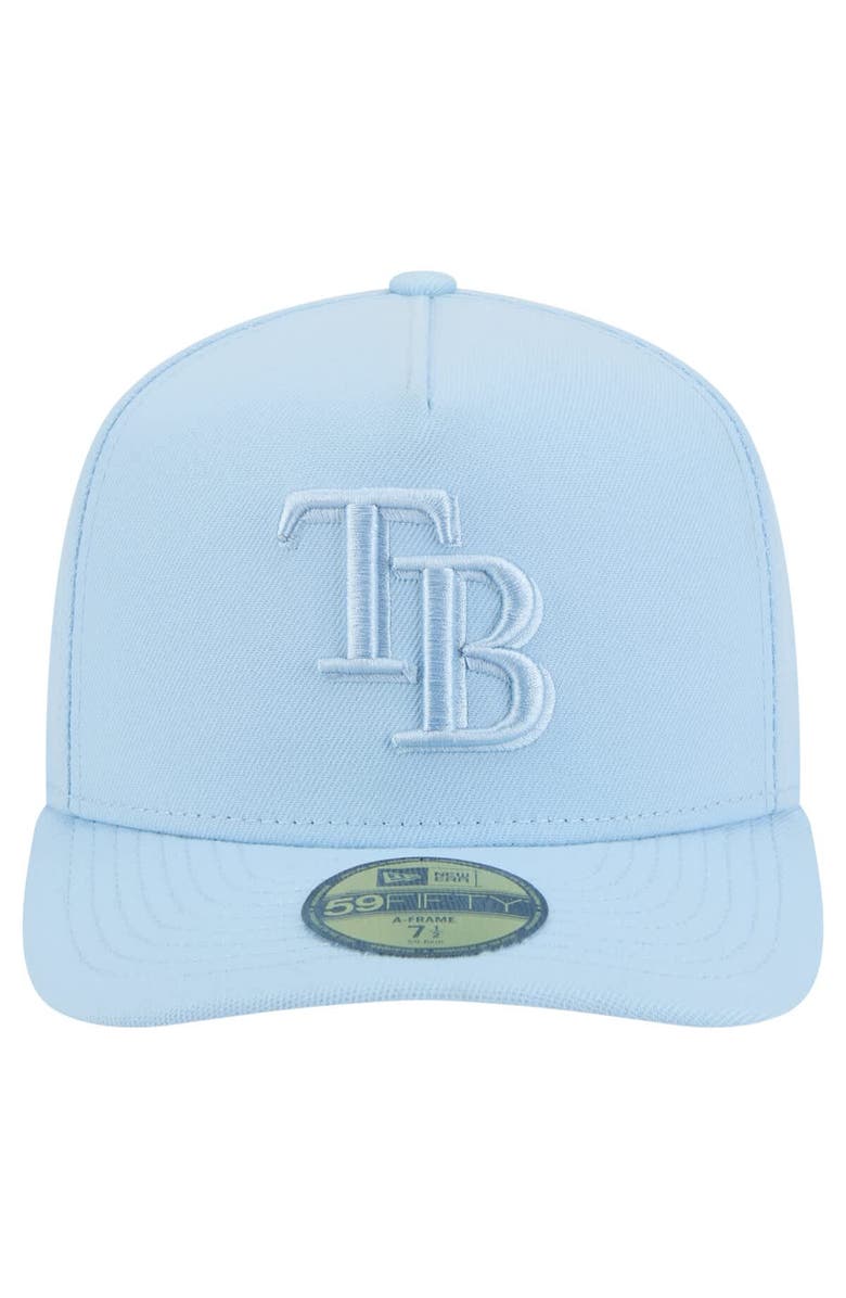 New Era Men's New Era Light Blue Tampa Bay Rays Color Pack A-Frame 59FIFTY Fitted Hat, Alternate, color,