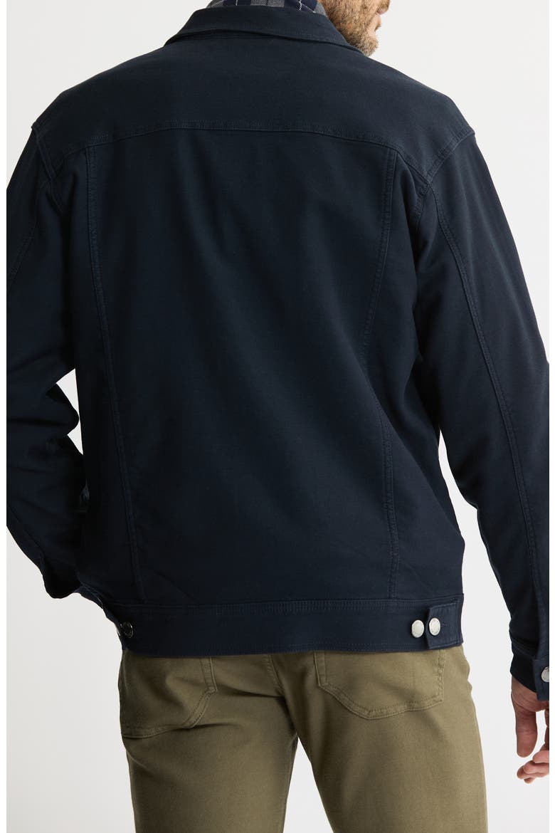 Stretch Cotton Trucker Jacket, Alternate, color, NAVY