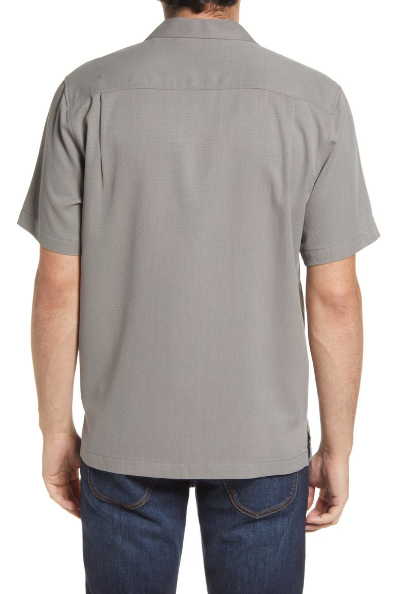 Coastal Breeze Silk Blend Button-Up Shirt, Alternate, color, SHADOW