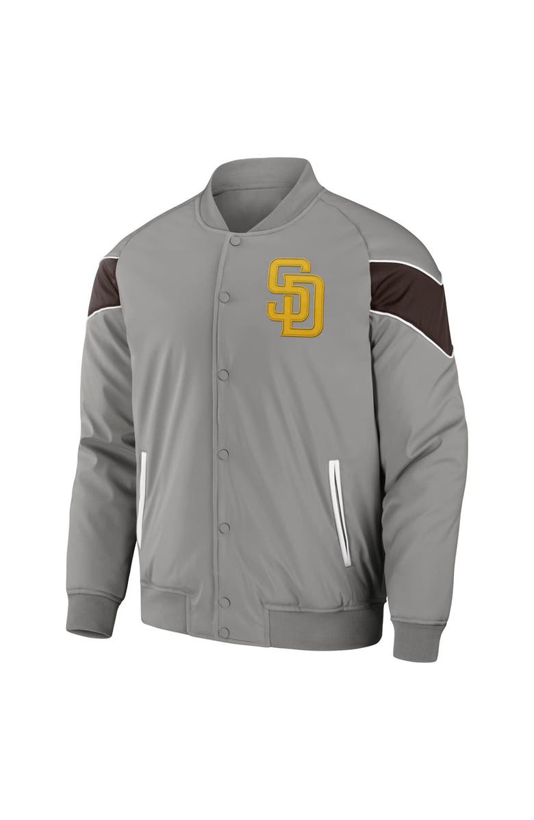 Darius Rucker Collection by Fanatics Men's Darius Rucker Collection by Fanatics Gray San Diego Padres Baseball Raglan Full-Snap Jacket, Alternate, color, 