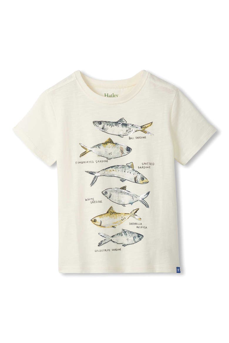 Kids' Fish Types Graphic T-Shirt, Main, color, NATURAL