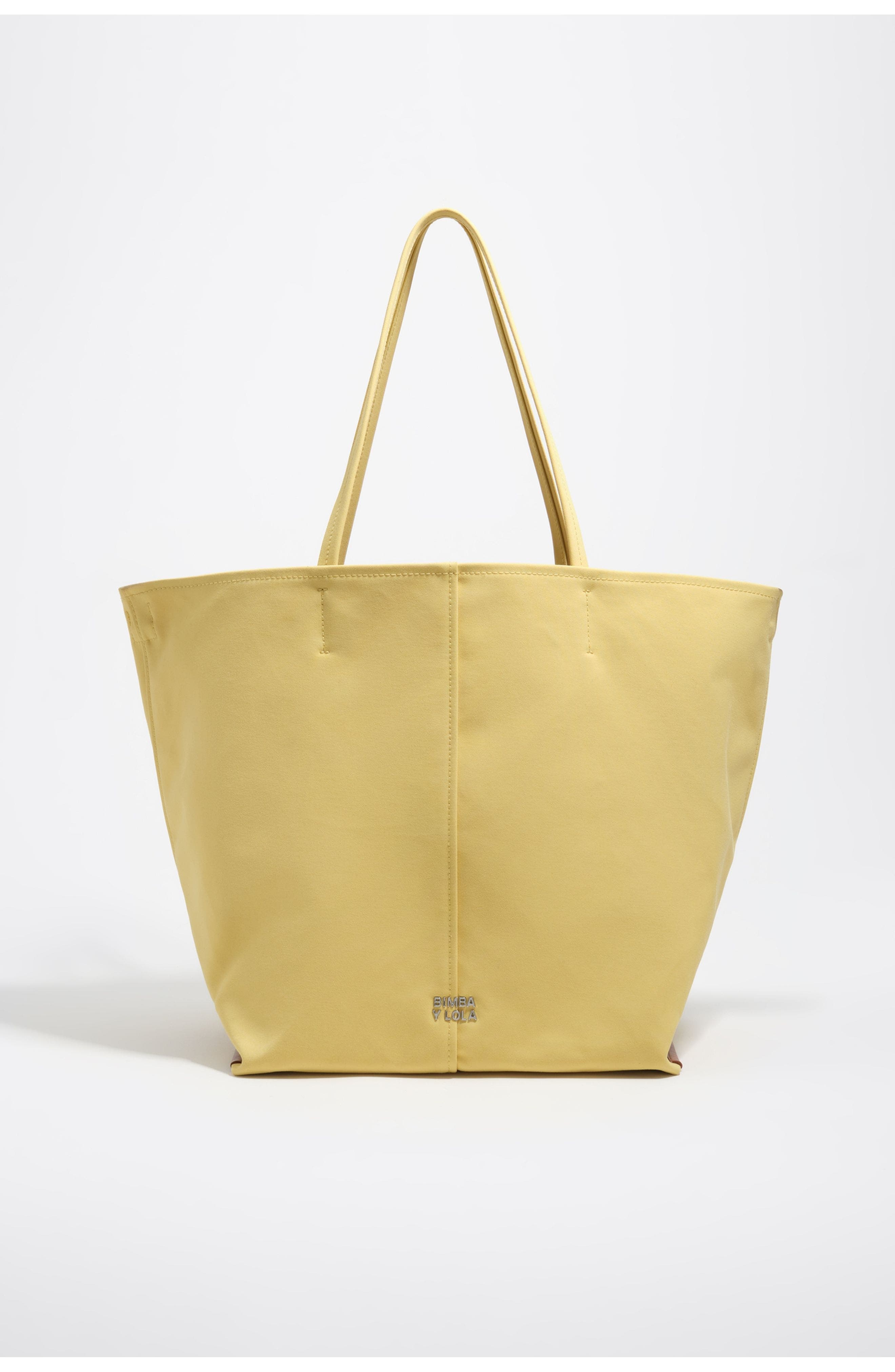 Large Gabardine Shopper Bag, Alternate, color, BANANA