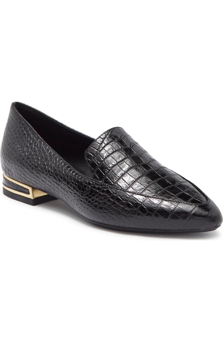 Aquatalia Perci Croc Embossed Leather Loafer, Main, color,