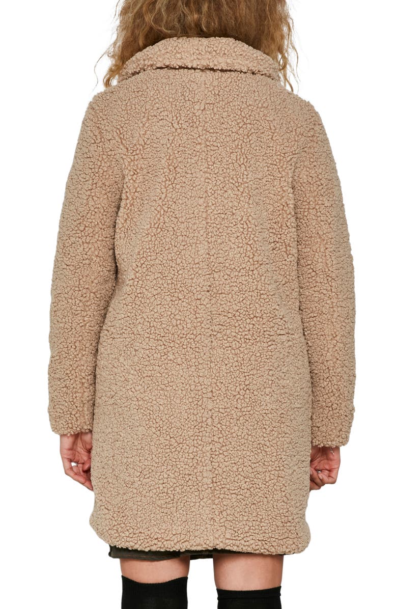 Noisy may Gabi Fleece Teddy Jacket, Alternate, color, White Pepper