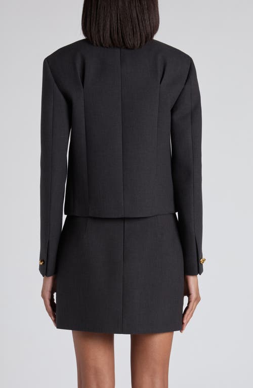 Bottega Veneta Knot-button Light Structured Cotton Jacket In Black