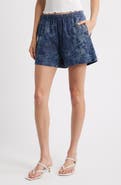 NEXT Floral Jacquard Pull-On Lighweight Denim Shorts