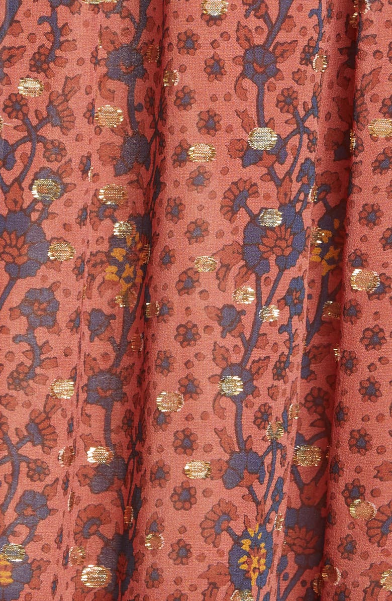 Ulla Johnson Alastair Jacquard Dot Silk Blend Midi Dress, Alternate, color, 