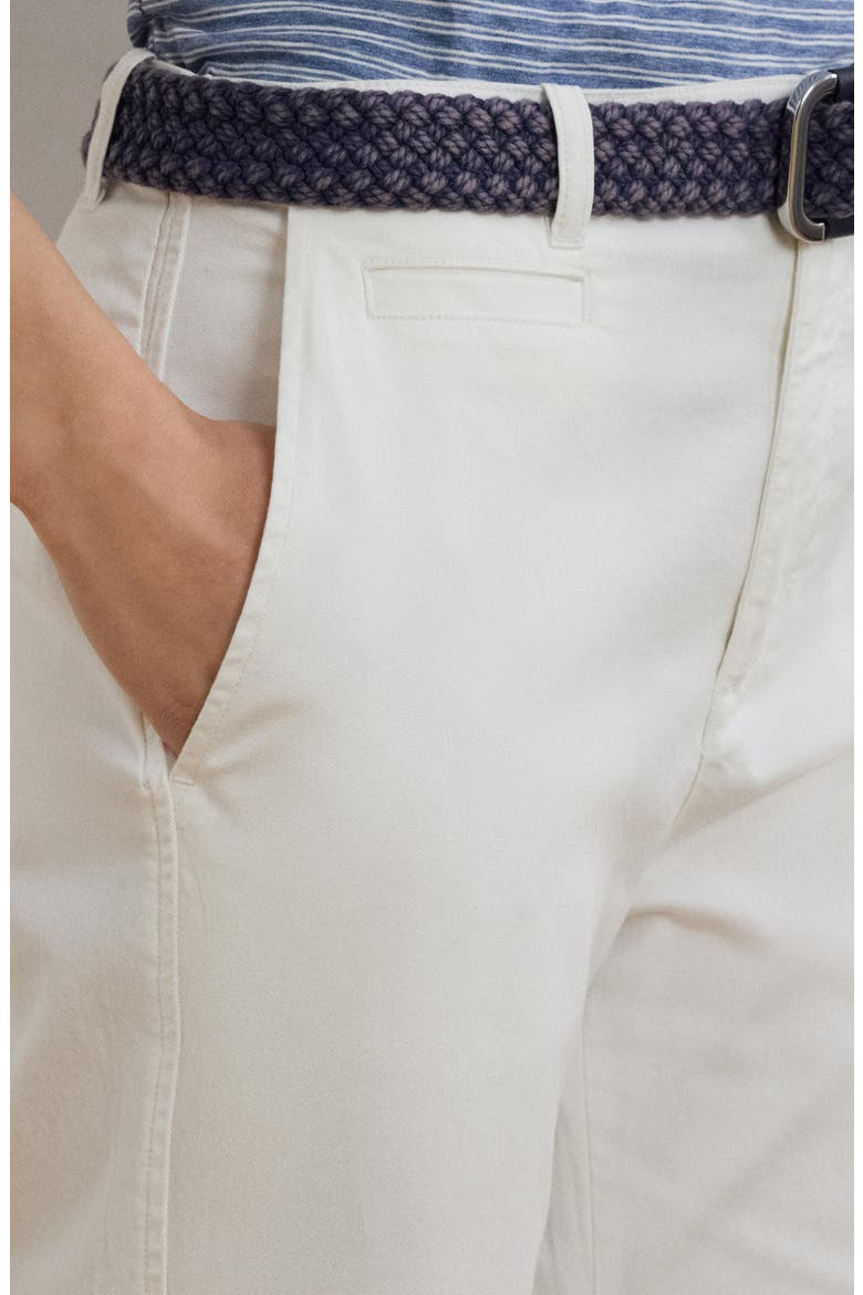 Stretch Cotton Flare Leg Chinos, Alternate, color, WHITE
